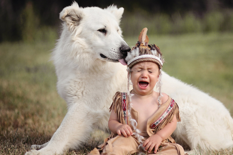 fotograf Tarnów Indianin i wilk