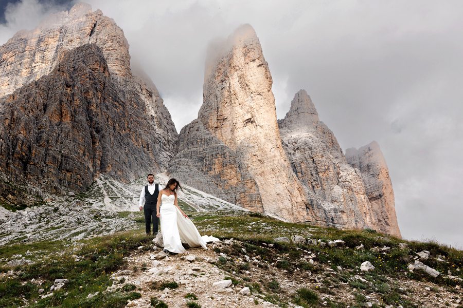 zdjęcia ślubne Dolomity